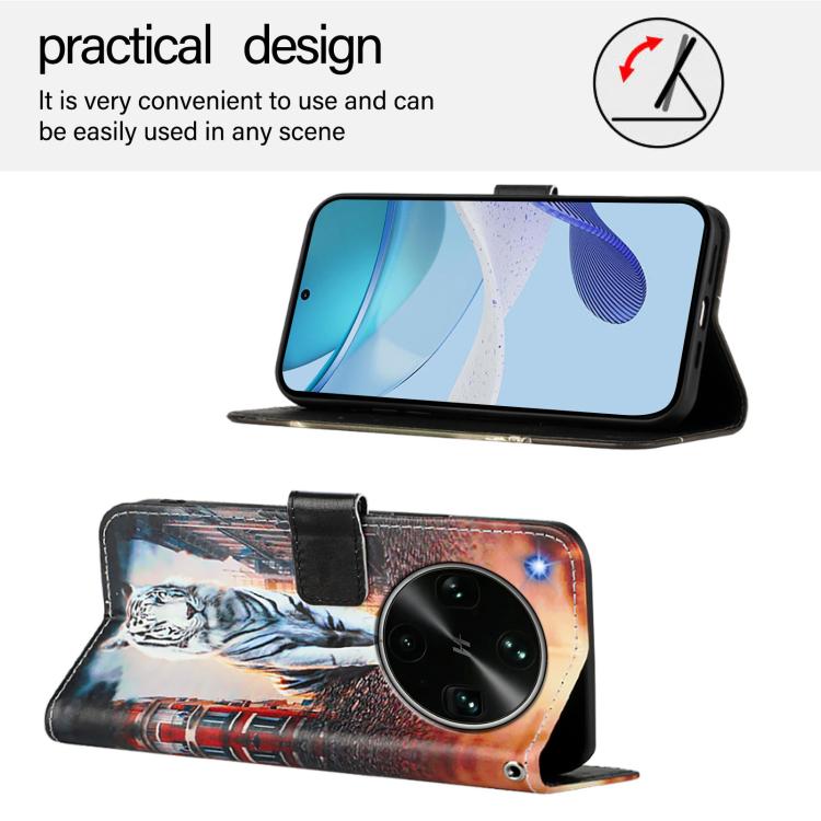 For OPPO Find X9 Ultra Colored Drawing Pattern Plain Weave Leather Phone Case