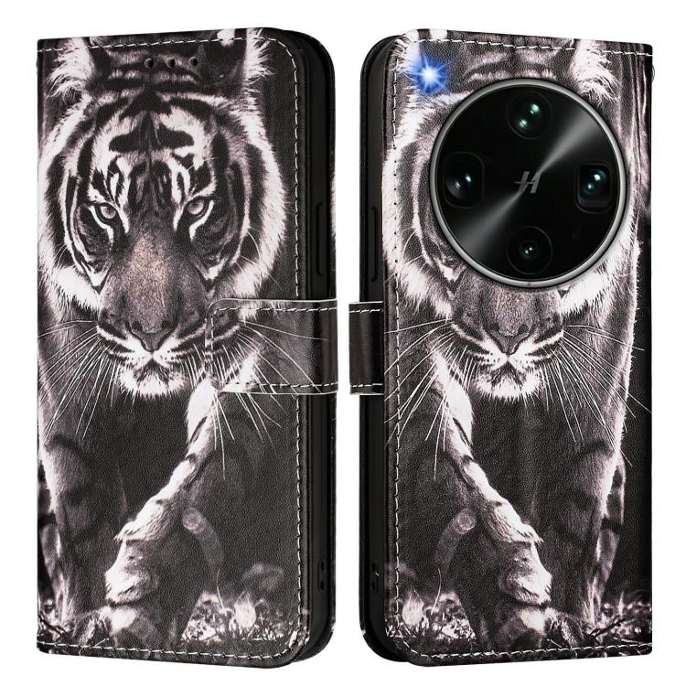 For OPPO Find X9 Ultra Colored Drawing Pattern Plain Weave Leather Phone Case