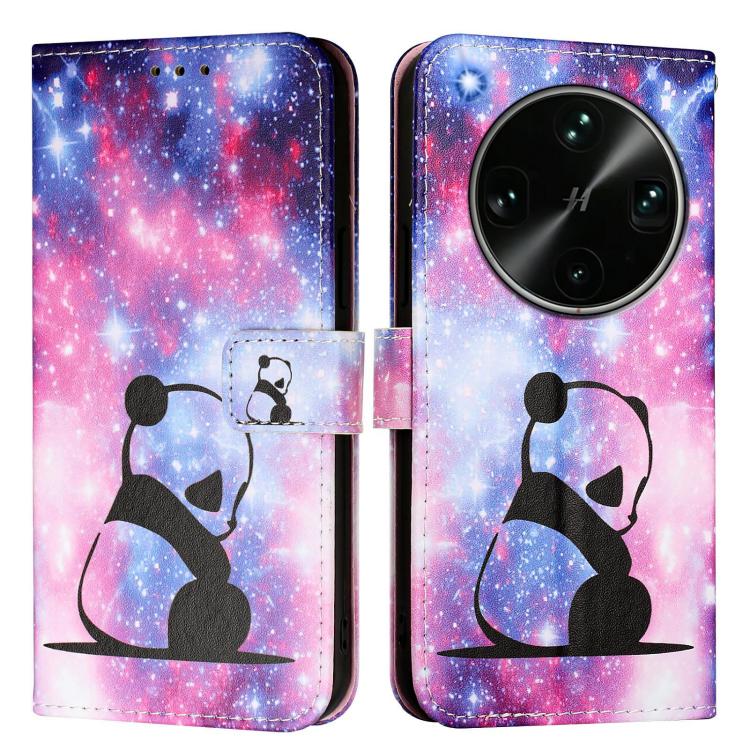 For OPPO Find X9 Ultra Colored Drawing Pattern Plain Weave Leather Phone Case