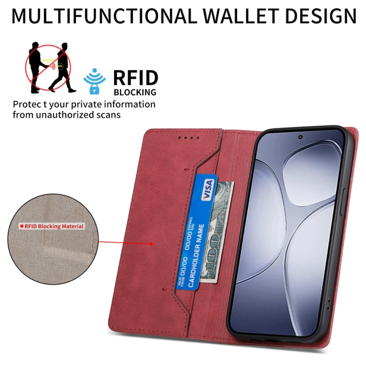 For Redmi K70 Ultra Business Solid Color Magnetic RFID Leather Phone Case