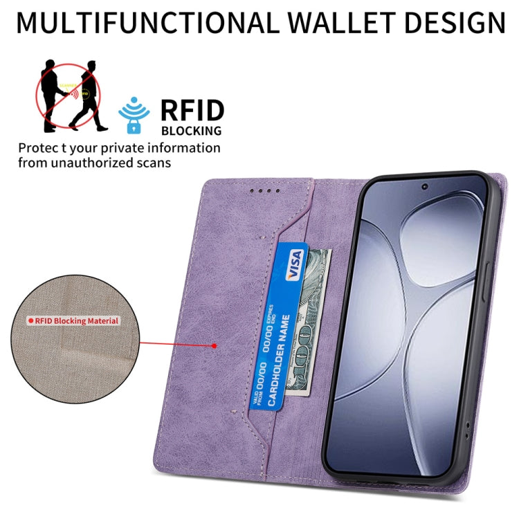 For Redmi K70 Ultra Business Solid Color Magnetic RFID Leather Phone Case