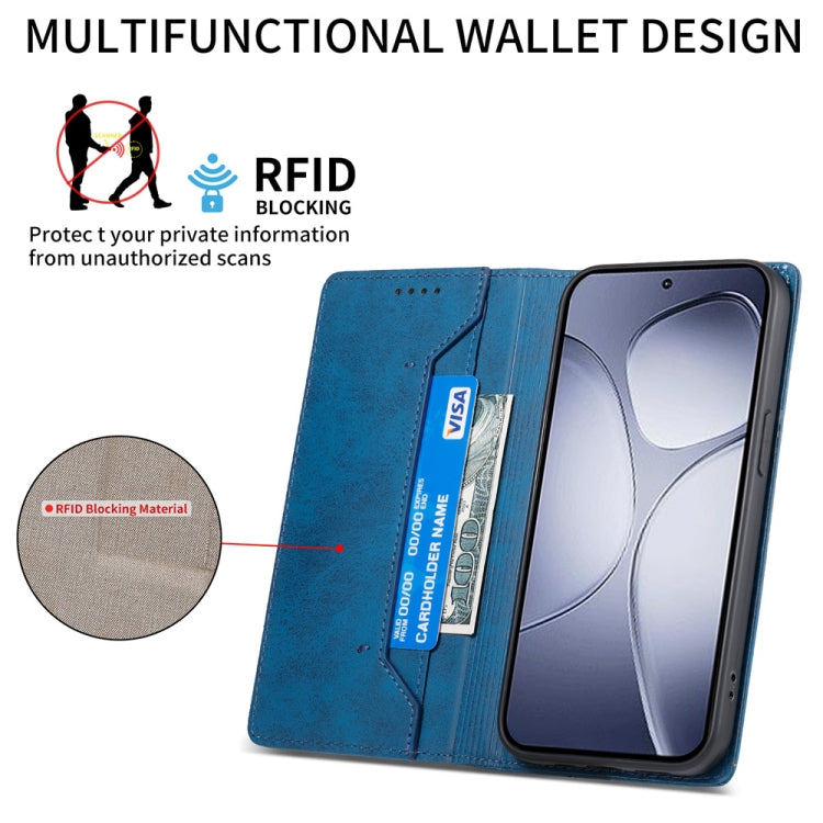 For Redmi K70 Ultra Business Solid Color Magnetic RFID Leather Phone Case