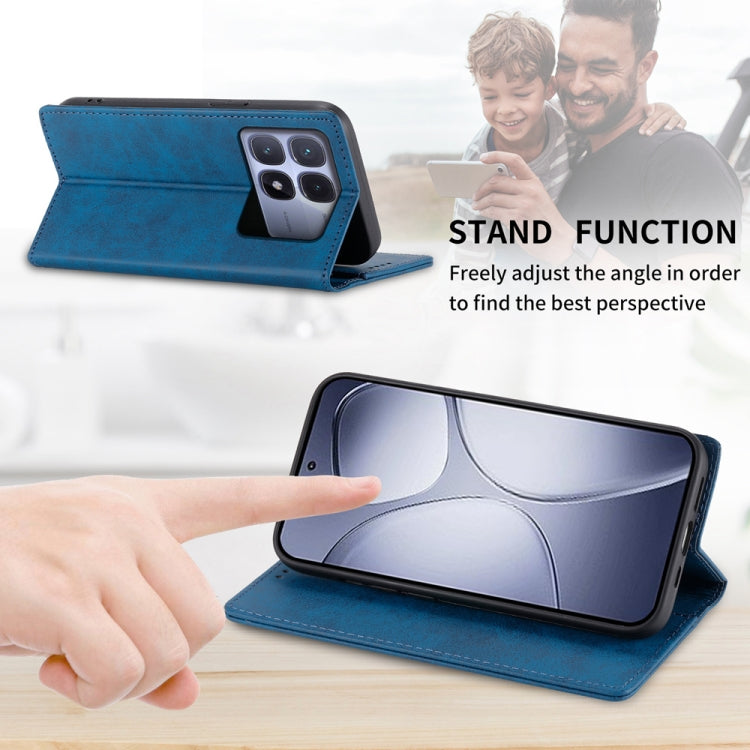 For Redmi K70 Ultra Business Solid Color Magnetic RFID Leather Phone Case
