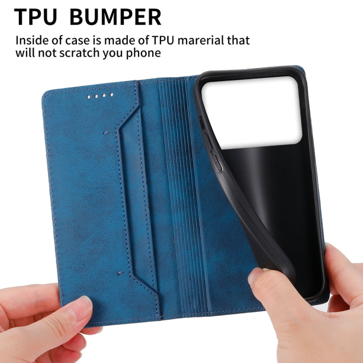 For Redmi K70 Ultra Business Solid Color Magnetic RFID Leather Phone Case