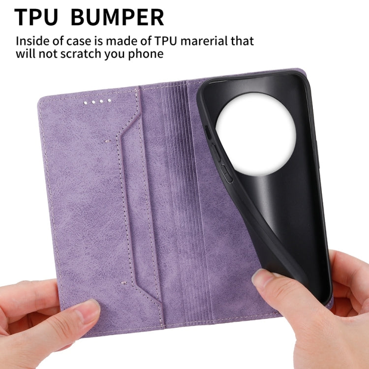 For Redmi 14C 4G Business Solid Color Magnetic RFID Leather Phone Case
