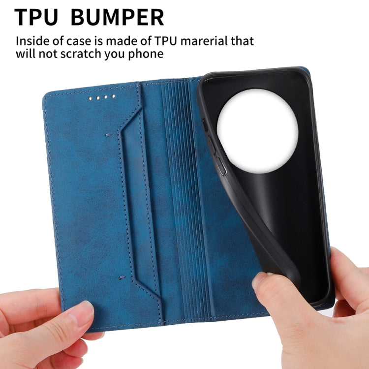 For Redmi 14C 4G Business Solid Color Magnetic RFID Leather Phone Case