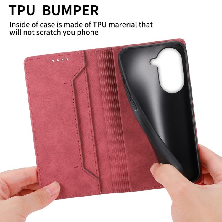 For Redmi A5 4G 171.7mm / Xiaomi Poco C71 Business Solid Color Magnetic RFID Leather Phone Case