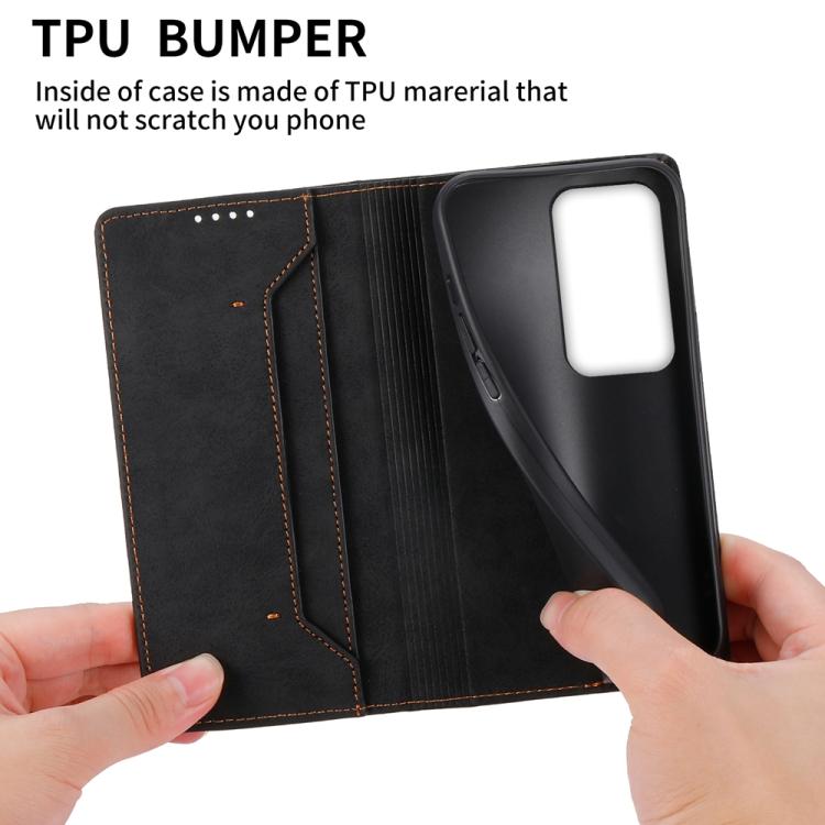 For Redmi 15 5G / 4G EU 171mm Business Solid Color Magnetic RFID Leather Phone Case