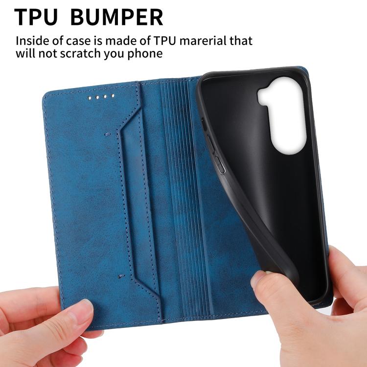 For Redmi A7 Pro 4G / 5G 171mm / Poco C85x 5G Business Solid Color Magnetic RFID Leather Phone Case