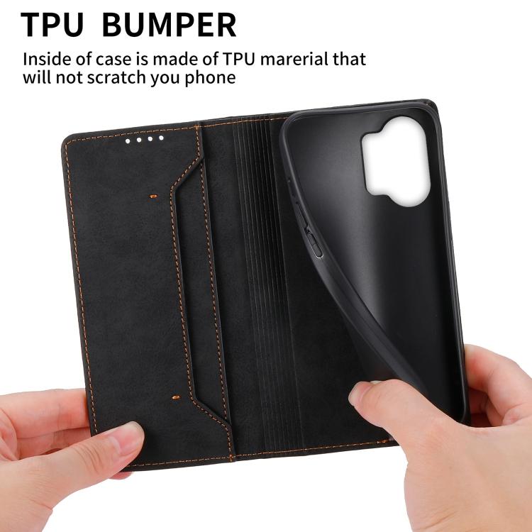For Redmi Turbo 5 Max 5G / Poco X8 Pro Max 5G Business Solid Color Magnetic RFID Leather Phone Case