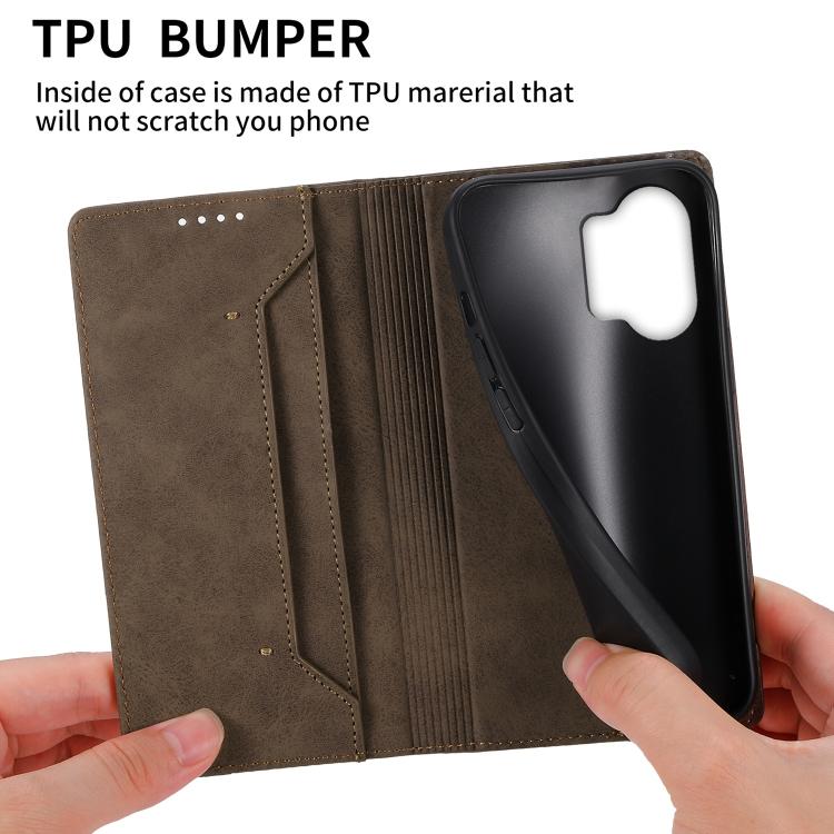 For Redmi Turbo 5 Max 5G / Poco X8 Pro Max 5G Business Solid Color Magnetic RFID Leather Phone Case