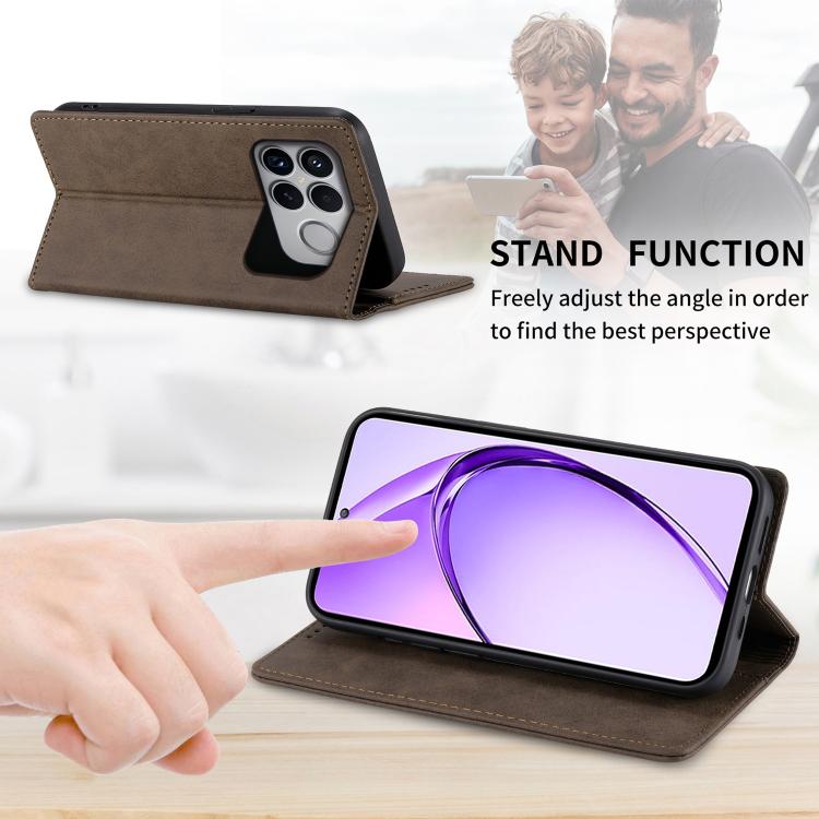 For Redmi K90 Pro Max / Poco F8 Ultra 5G Business Solid Color Magnetic RFID Leather Phone Case