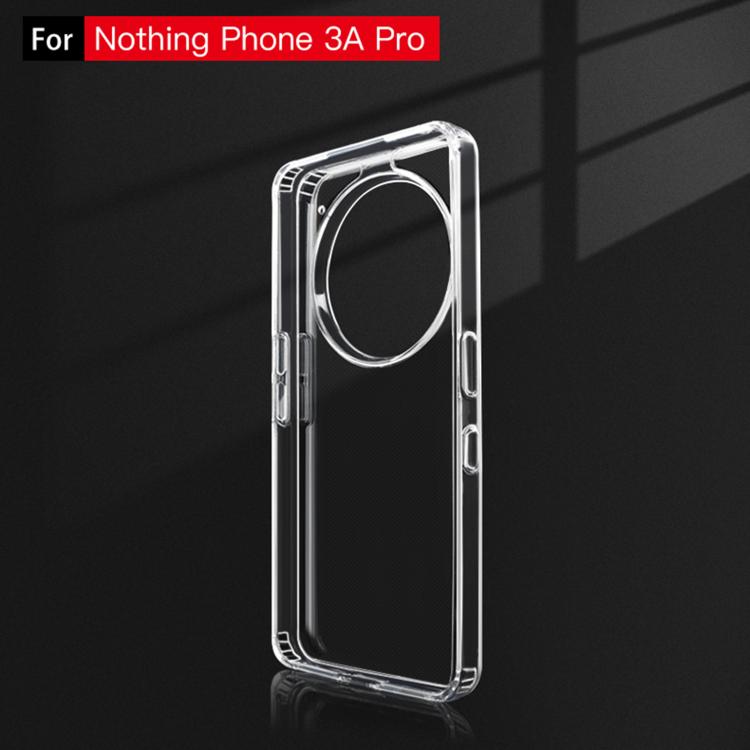 For Nothing Phone 3a Pro Transparent PC + TPU Phone Case - Transparent