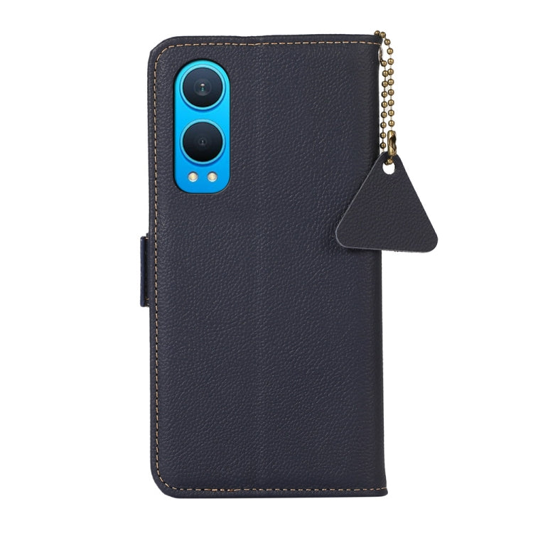 For OnePlus CE4 Lite Side-Magnetic TJ Genuine Leather RFID Phone Case