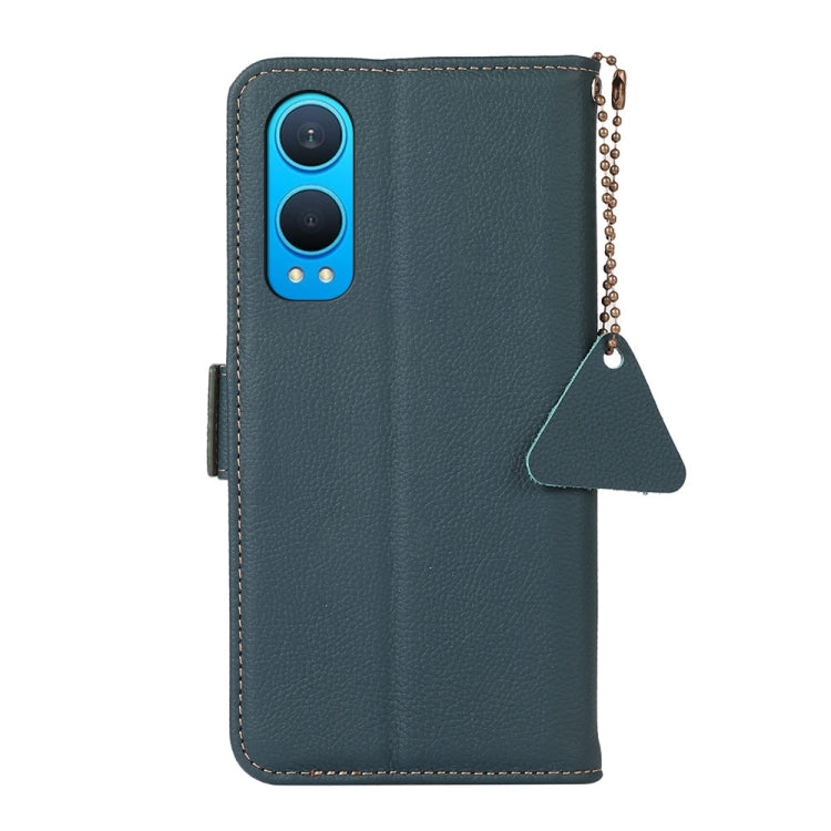 For OnePlus CE4 Lite Side-Magnetic TJ Genuine Leather RFID Phone Case