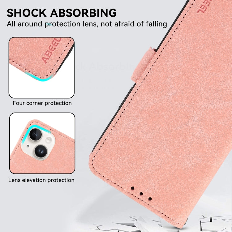 For iPhone 16 Pro Max ABEEL Frosted Magnetic RFID Leather Phone Case