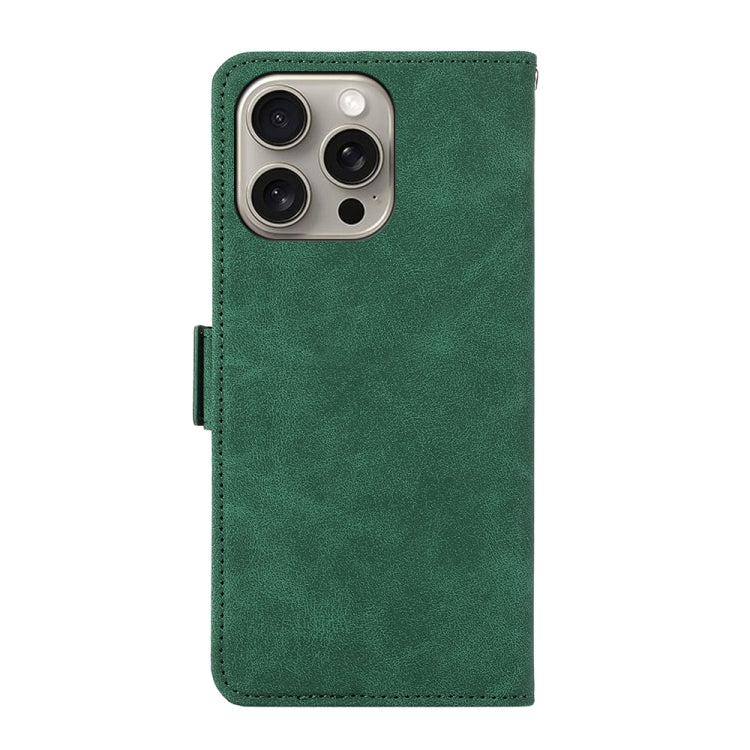 For iPhone 16 Pro Max ABEEL Frosted Magnetic RFID Leather Phone Case