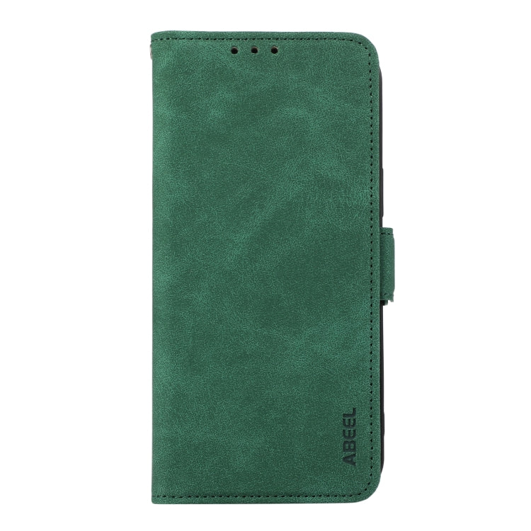 For iPhone 16 Pro ABEEL Frosted Magnetic RFID Leather Phone Case