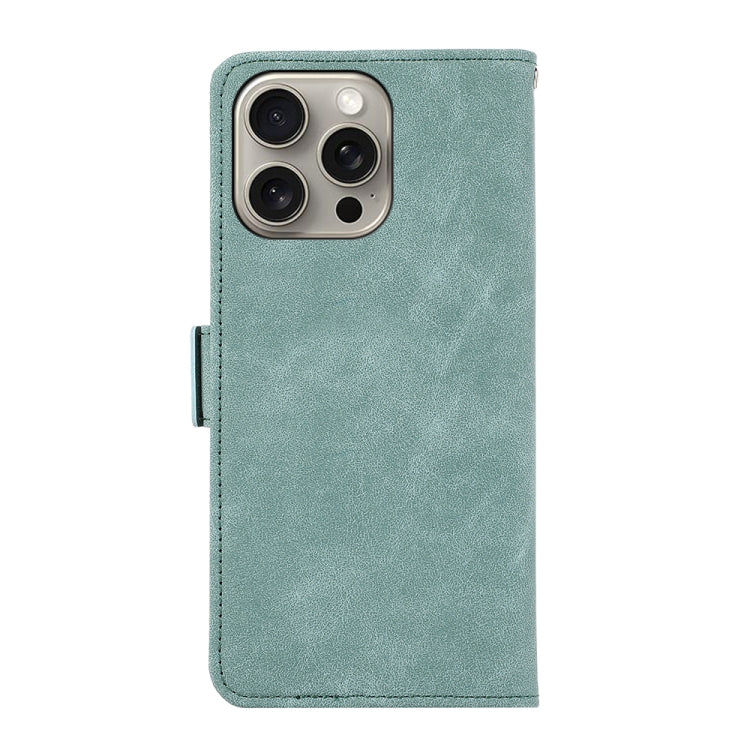 For iPhone 16 Pro ABEEL Frosted Magnetic RFID Leather Phone Case