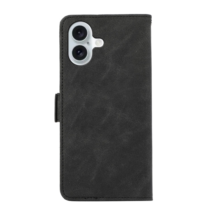 For iPhone 16 Plus ABEEL Frosted Magnetic RFID Leather Phone Case