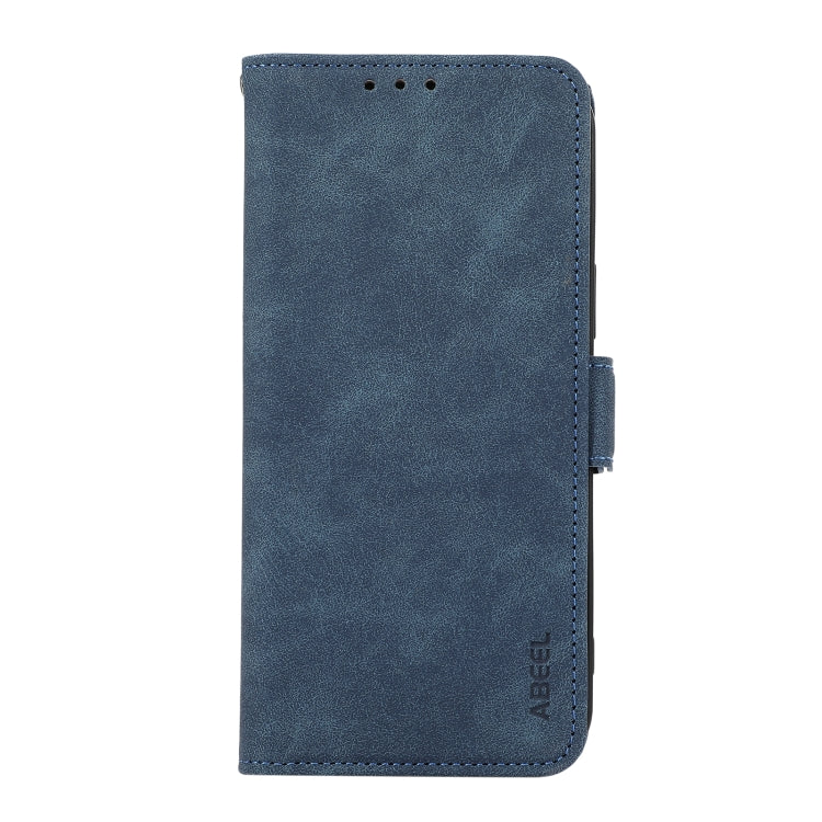 For iPhone 16 ABEEL Frosted Magnetic RFID Leather Phone Case