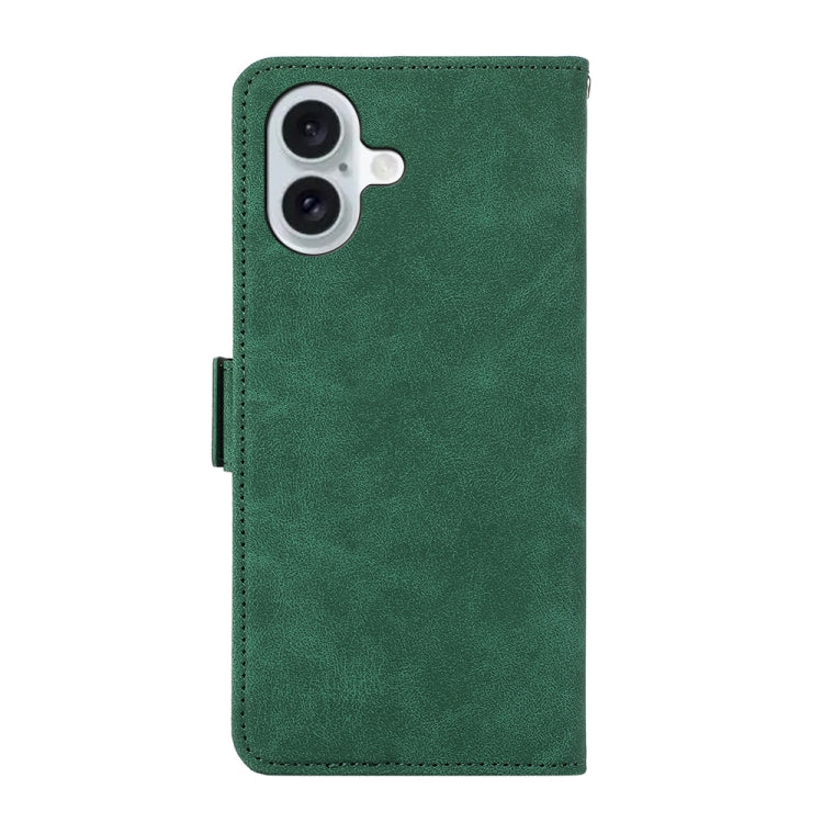 For iPhone 16 ABEEL Frosted Magnetic RFID Leather Phone Case