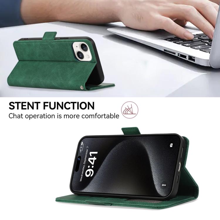 For iPhone 16e / 17e ABEEL Frosted Magnetic RFID Leather Phone Case