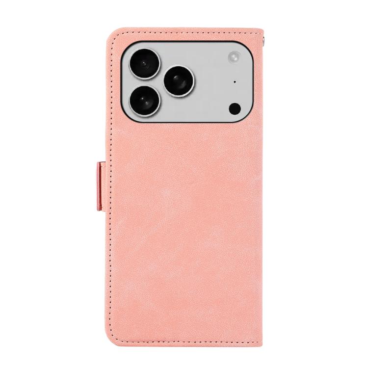 For iPhone 17 Pro ABEEL Frosted Magnetic RFID Leather Phone Case