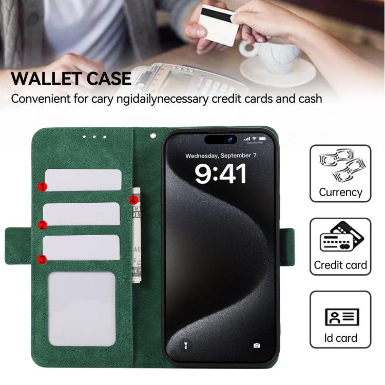 For iPhone 17 Pro ABEEL Frosted Magnetic RFID Leather Phone Case