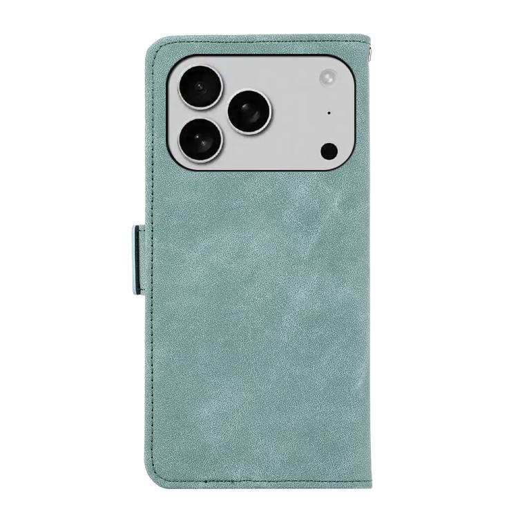 For iPhone 17 Pro ABEEL Frosted Magnetic RFID Leather Phone Case