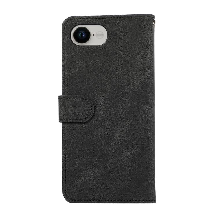 For iPhone 16e / 17e ABEEL Color Block Magnetic RFID Leather Phone Case