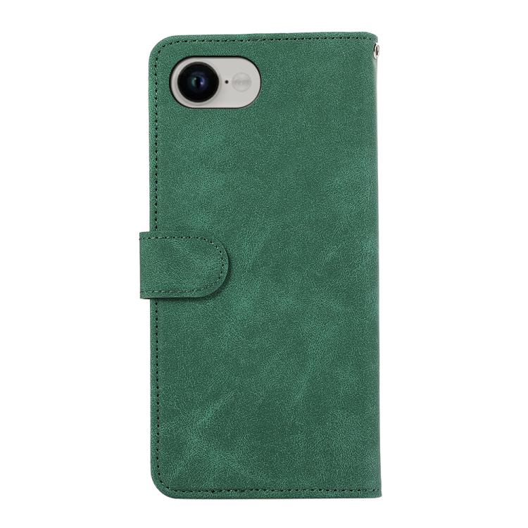 For iPhone 16e / 17e ABEEL Color Block Magnetic RFID Leather Phone Case