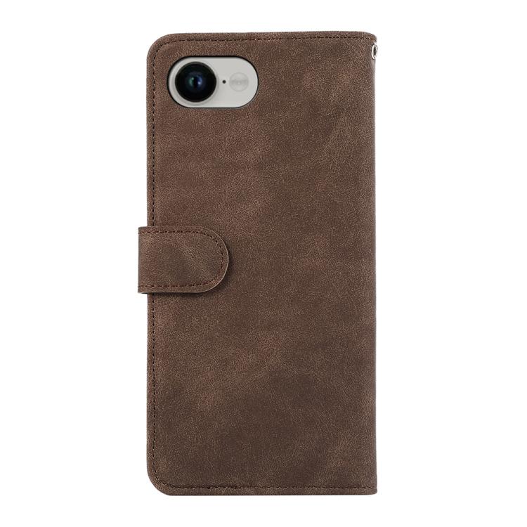 For iPhone 16e / 17e ABEEL Color Block Magnetic RFID Leather Phone Case