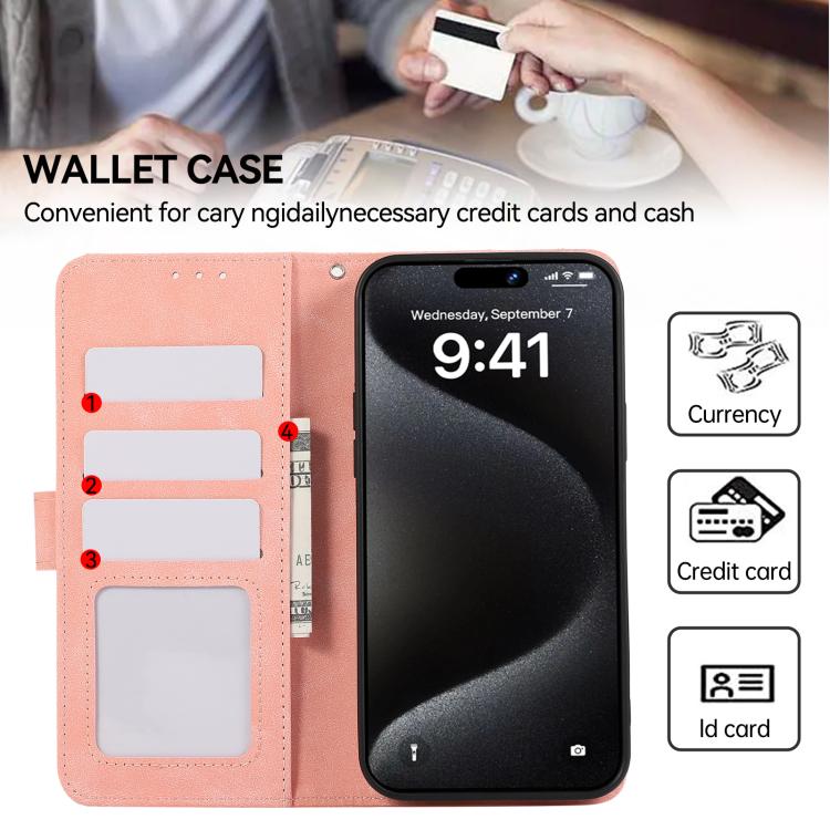For iPhone 17 Pro Max ABEEL Color Block Magnetic RFID Leather Phone Case