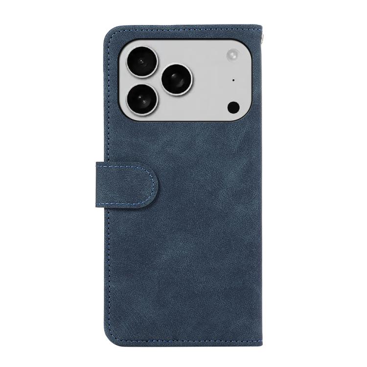For iPhone 17 Pro Max ABEEL Color Block Magnetic RFID Leather Phone Case