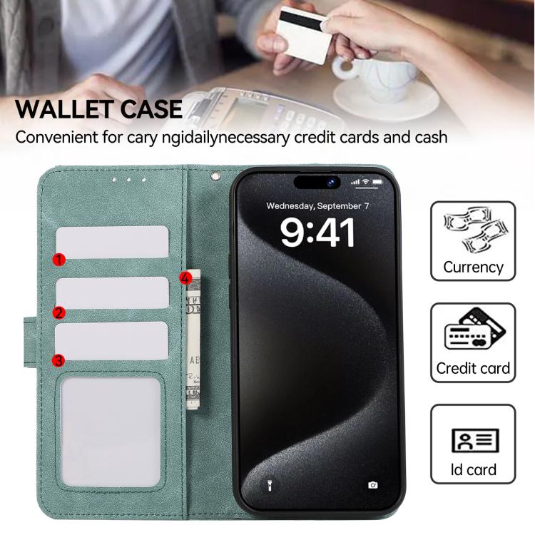 For iPhone 17 Pro Max ABEEL Color Block Magnetic RFID Leather Phone Case