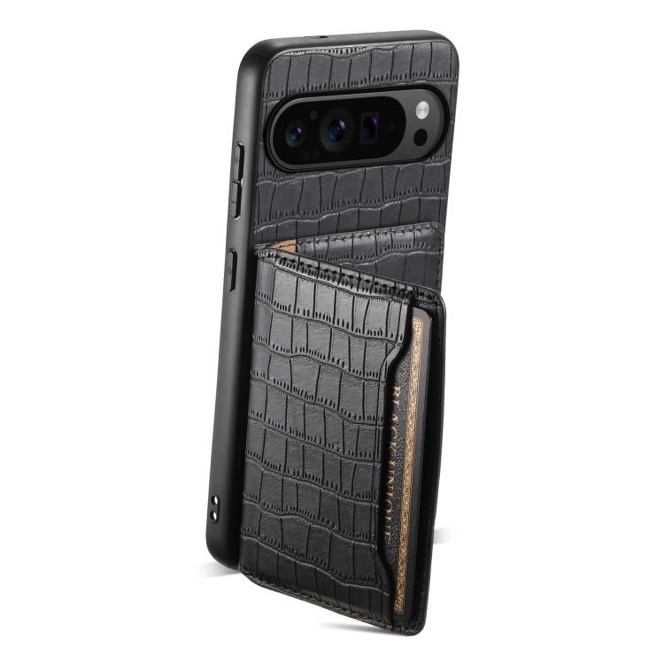 For Google Pixel 10 Pro / 10 Crocodile Texture Card Bag Design Full Coverage Phone Case