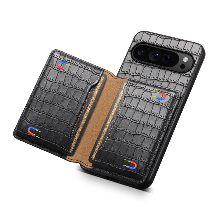 For Google Pixel 10 Pro / 10 Crocodile Texture Card Bag Design Full Coverage Phone Case