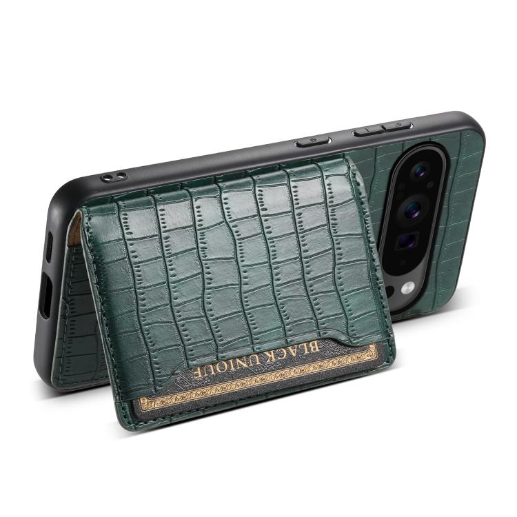 For Google Pixel 10 Pro / 10 Crocodile Texture Card Bag Design Full Coverage Phone Case