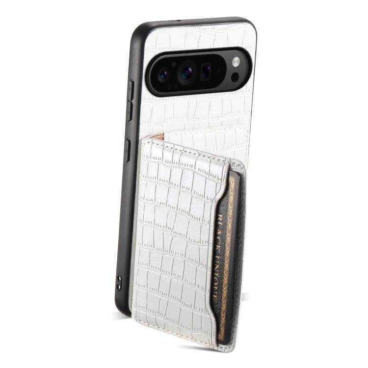 For Google Pixel 10 Pro / 10 Crocodile Texture Card Bag Design Full Coverage Phone Case