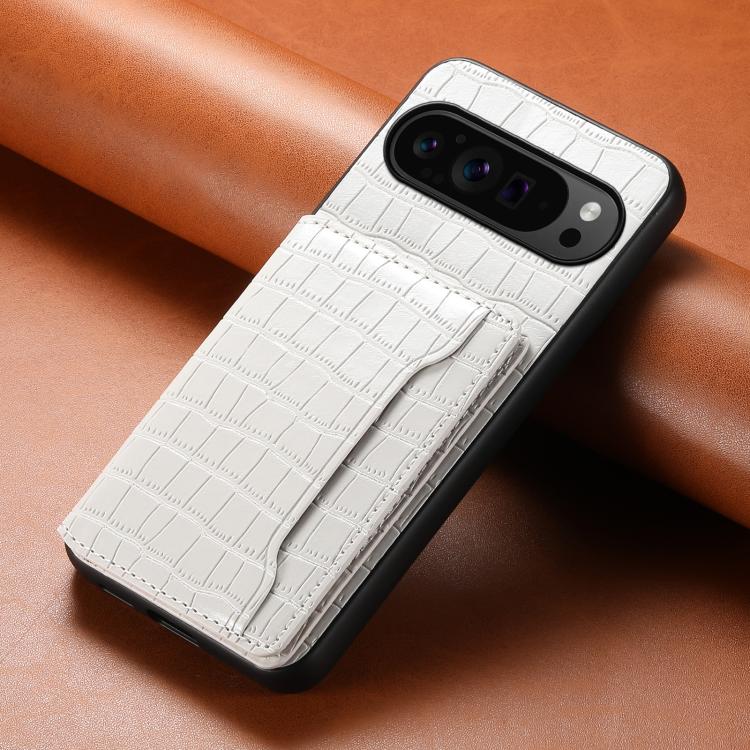 For Google Pixel 10 Pro / 10 Crocodile Texture Card Bag Design Full Coverage Phone Case