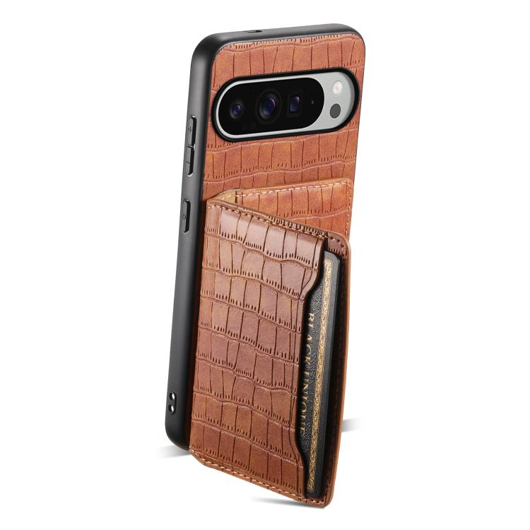 For Google Pixel 10 Pro XL Crocodile Texture Card Bag Design Full Coverage Phone Case