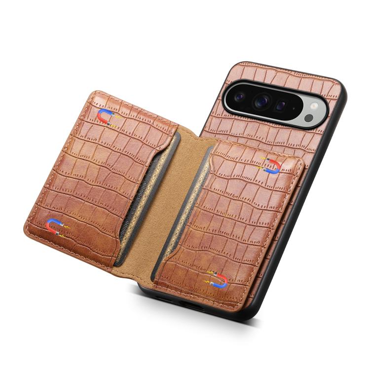 For Google Pixel 10 Pro XL Crocodile Texture Card Bag Design Full Coverage Phone Case