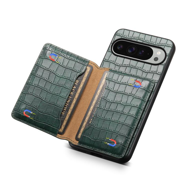 For Google Pixel 10 Pro XL Crocodile Texture Card Bag Design Full Coverage Phone Case