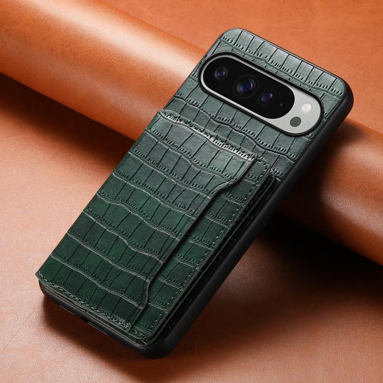 For Google Pixel 10 Pro XL Crocodile Texture Card Bag Design Full Coverage Phone Case
