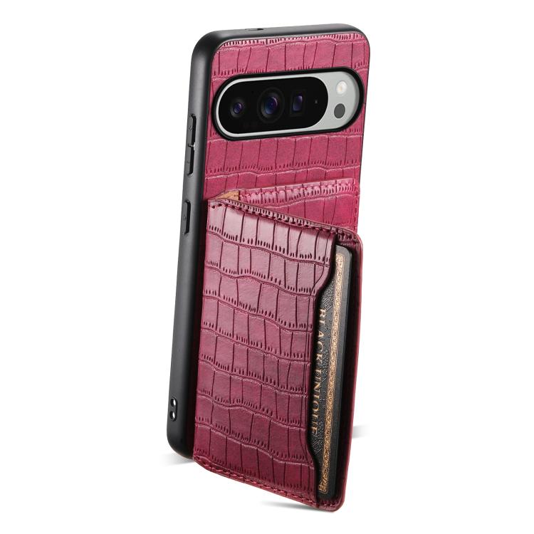 For Google Pixel 10 Pro XL Crocodile Texture Card Bag Design Full Coverage Phone Case
