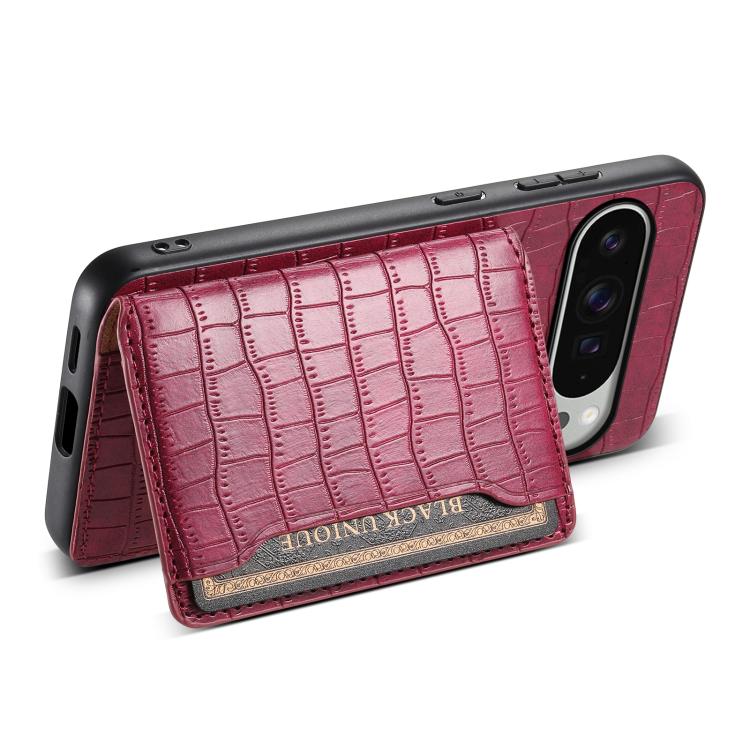 For Google Pixel 10 Pro XL Crocodile Texture Card Bag Design Full Coverage Phone Case