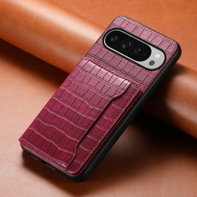 For Google Pixel 10 Pro XL Crocodile Texture Card Bag Design Full Coverage Phone Case