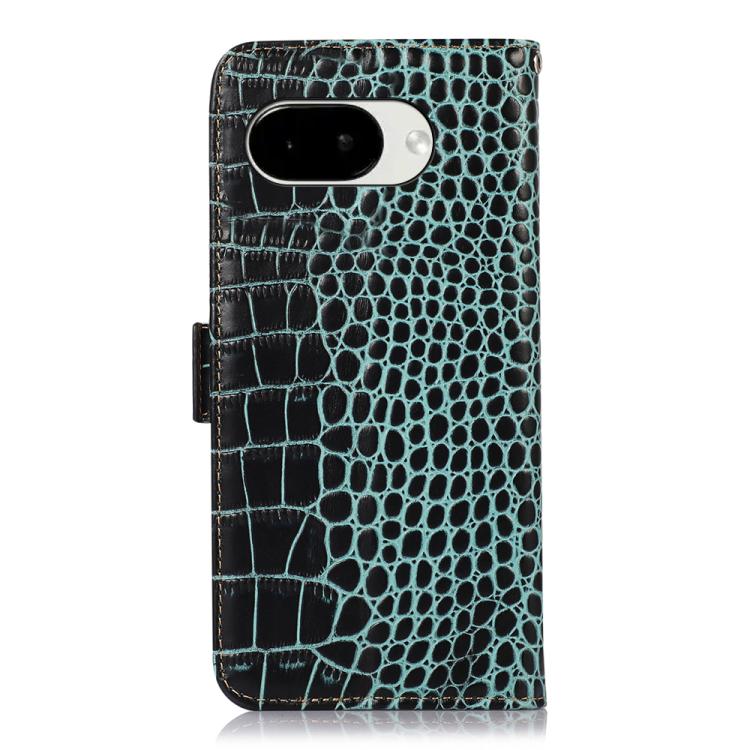 For Google Pixel 10a Crocodile Top Layer Cowhide Leather Phone Case
