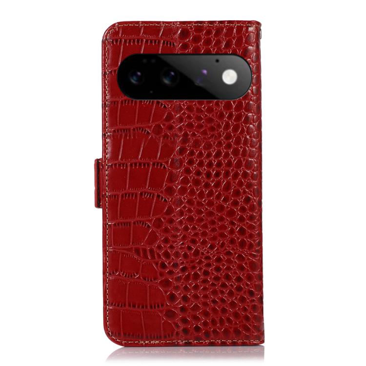 For Google Pixel 11 / 11 Pro Crocodile Top Layer Cowhide Leather Phone Case